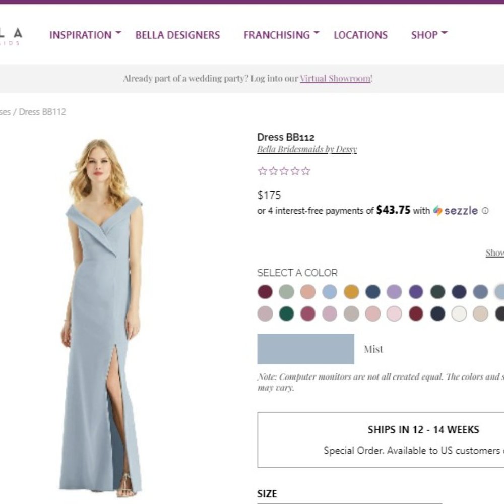 Dusty Blue Evening Gown